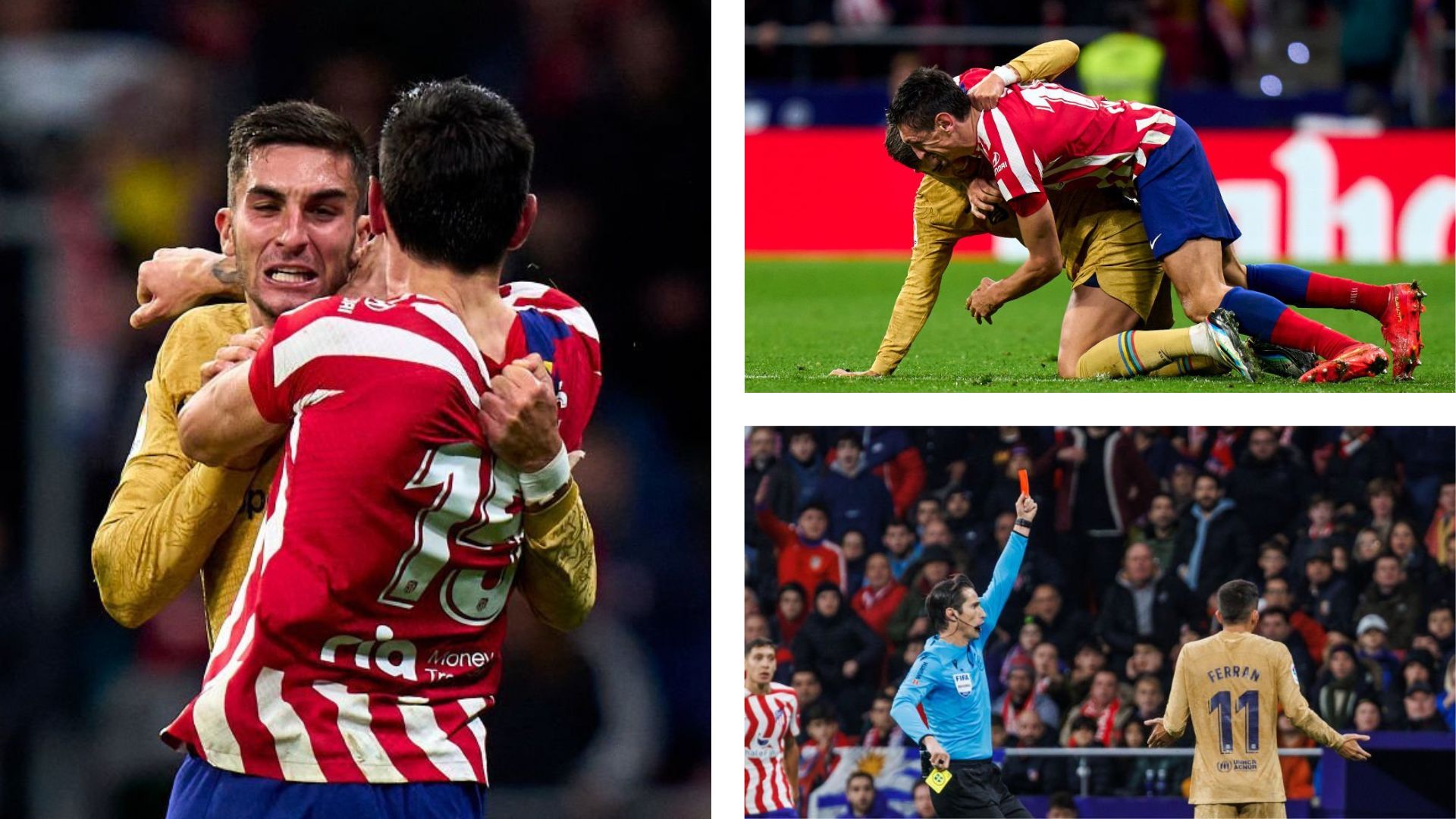 Ferran Torres getting involved in a brawl with Stefan Savić