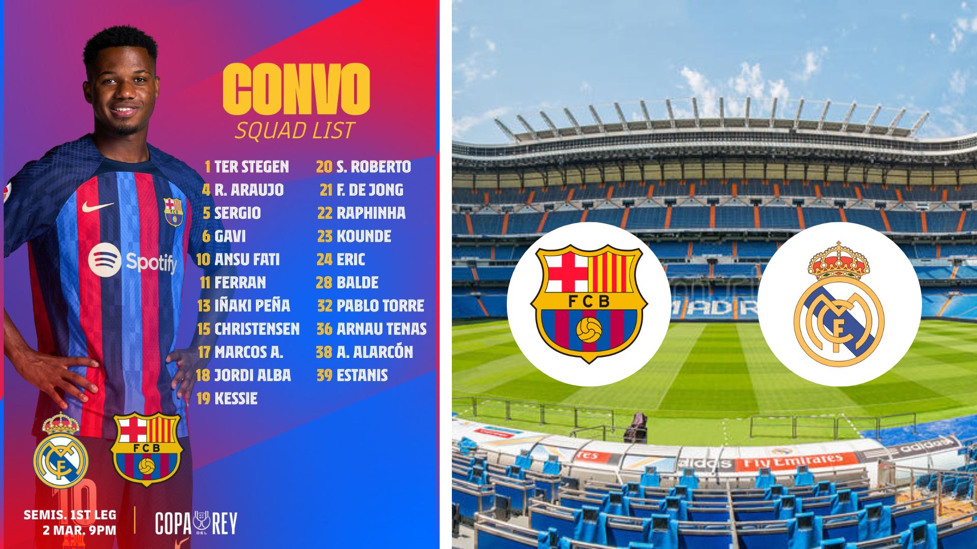 その他 #4 FC Barcelona-Real Madrid Barcelona announce squad for the match against Real Madrid