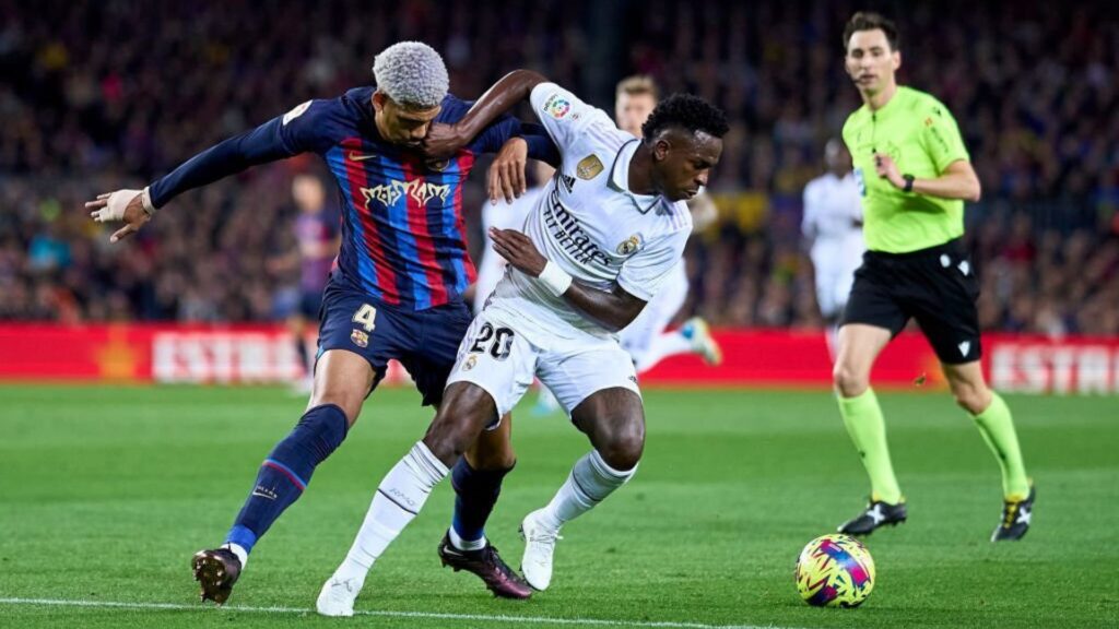 Barcelona defender during El Clasico
