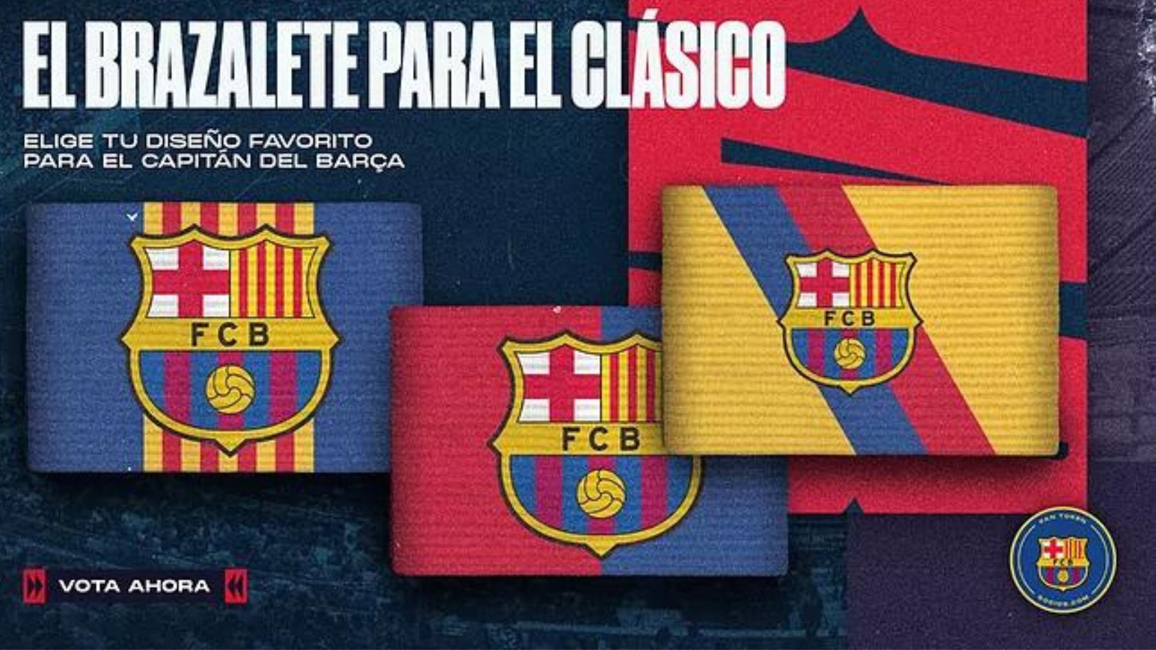 New armband of FC Barcelona for the upcoming El Clasico