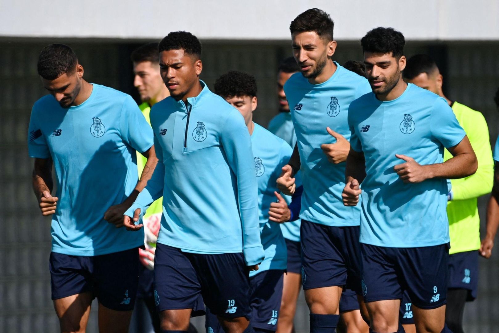 FC Porto players preparing for the UCL clash against FC Barcelona