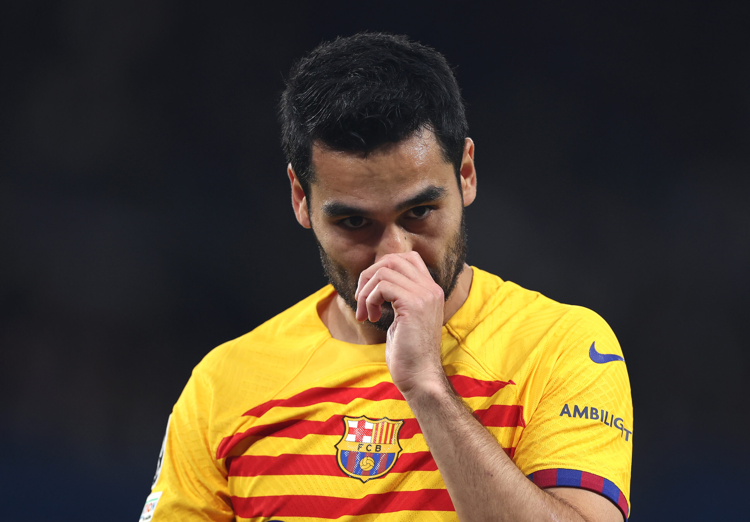 PARIS, FRANCE - APRIL 10: Ilkay Gndogan of Barcelona during the UEFA Champions League quarter-final first leg match between Paris Saint-Germain and FC Barcelona at Parc des Princes on April 10, 2024 in Paris, France.