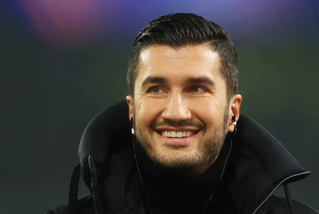 DORTMUND, GERMANY - DECEMBER 11: Nuri Sahin, Head Coach of Borussia Dortmund, looks on ahead of the UEFA Champions League 2024/25 League Phase MD6 match between Borussia Dortmund and FC Barcelona at BVB Stadion Dortmund on December 11, 2024 in Dortmund, Germany.