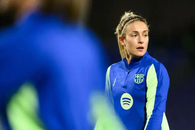 VIENNA, AUSTRIA - NOVEMBER 21: Alexia Putellas of FC Barcelona warms up prior to the the UEFA Women's Champions League match between SKN St. Pölten and FC Barcelona at Viola Park on November 21, 2024 in Vienna, Austria.