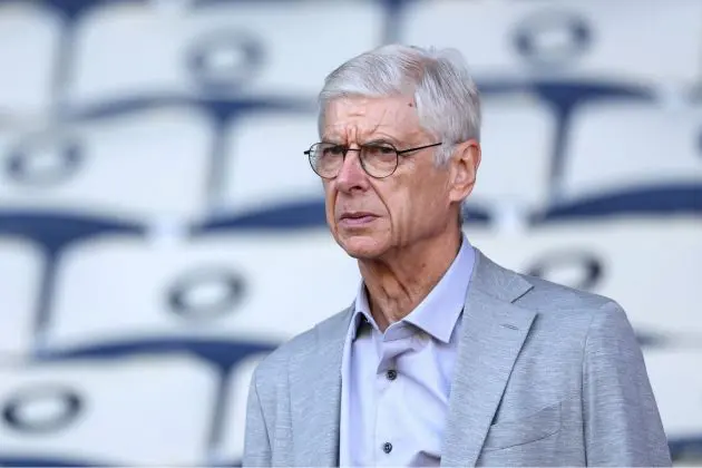 PARIS, FRANCE - AUGUST 10: Arsène Wenger attends the Women's Gold Medal match between Brazil and United States of America during the Olympic Games Paris 2024 at Parc des Princes on August 10, 2024 in Paris, France.