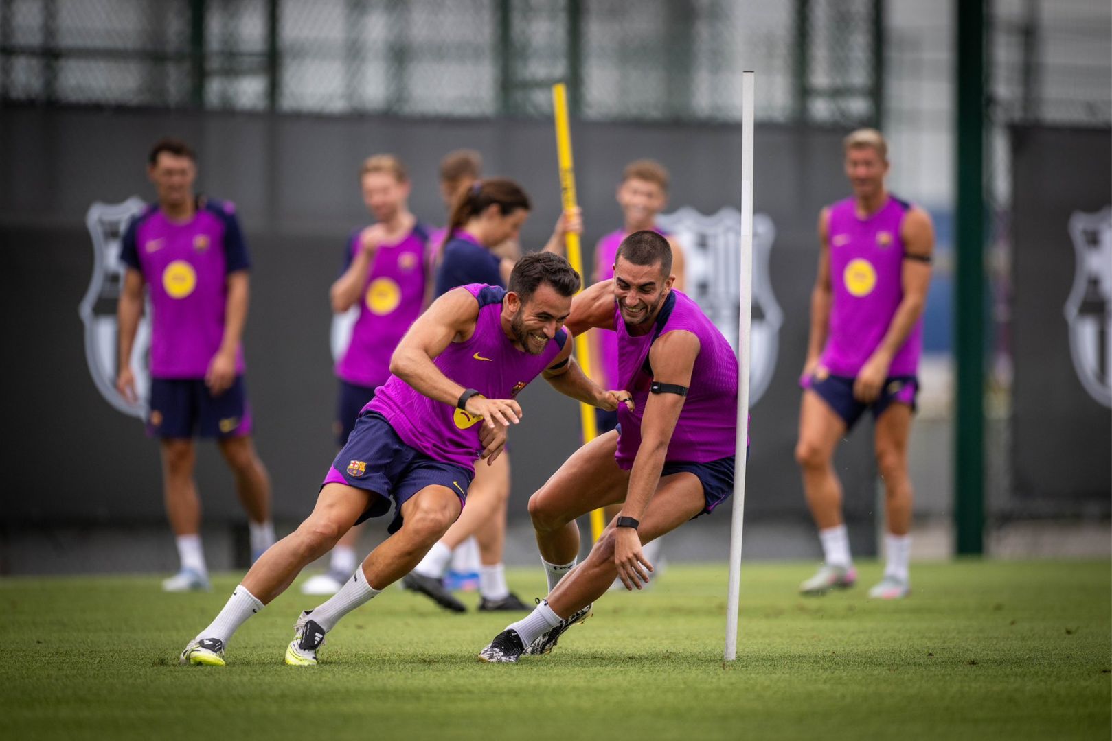 Barcelona defender Eric Garcia during a training session.