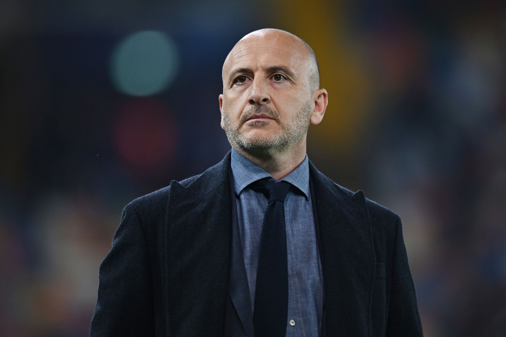 UDINE, ITALY - APRIL 08: Piero Ausilio, Sporting Director of FC Internazionale looks on prior to the Serie A TIM match between Udinese Calcio and FC Internazionale at Dacia Arena on April 08, 2024 in Udine, Italy.