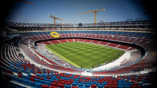BARCELONA, SPAIN - A view of Spotify Camp Nou.