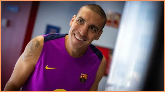 Barcelona midfielder Oriol Romeu reports to the club's training facilities ahead of the 2025 preseason.