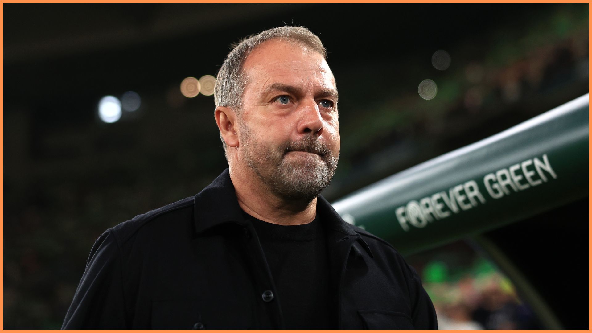 SEVILLE, SPAIN - DECEMBER 06: Hansi Flick, Head Coach of FC Barcelona, looks on prior to the LaLiga EA Sports match between Real Betis Balompie and FC Barcelona at Estadio La Cartuja on December 06, 2025 in Seville, Spain.