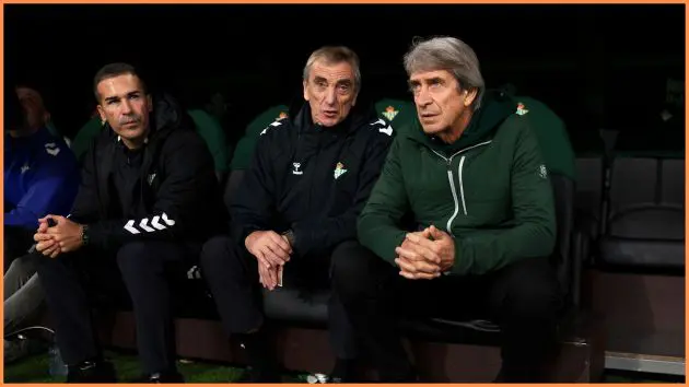 SEVILLE, SPAIN - DECEMBER 06: Manuel Pellegrini, Head Coach of Real Betis, looks on prior to the LaLiga EA Sports match between Real Betis Balompie and FC Barcelona at Estadio La Cartuja on December 06, 2025 in Seville, Spain.