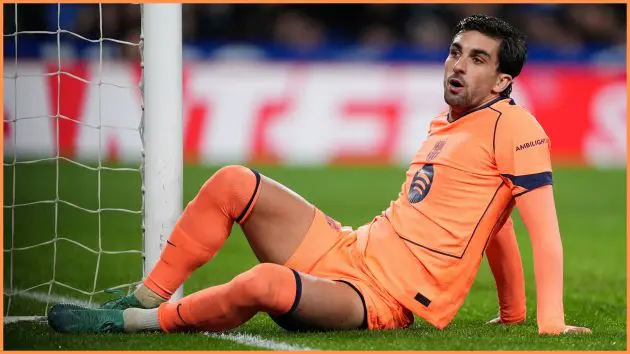 SAN SEBASTIAN, SPAIN - JANUARY 18: Ferran Torres of FC Barcelona reacts during the LaLiga EA Sports match between Real Sociedad and FC Barcelona at Estadio Anoeta on January 18, 2026 in San Sebastian, Spain.