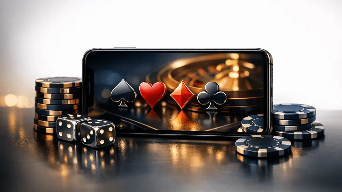 Premium online casino gaming interface with luxury design elements and digital platform aesthetic