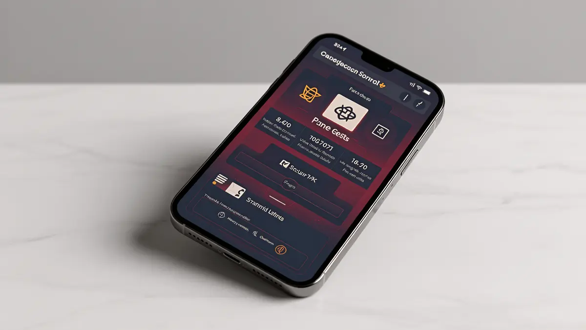 Modern digital banking and casino platform interface on smartphone with premium fintech design