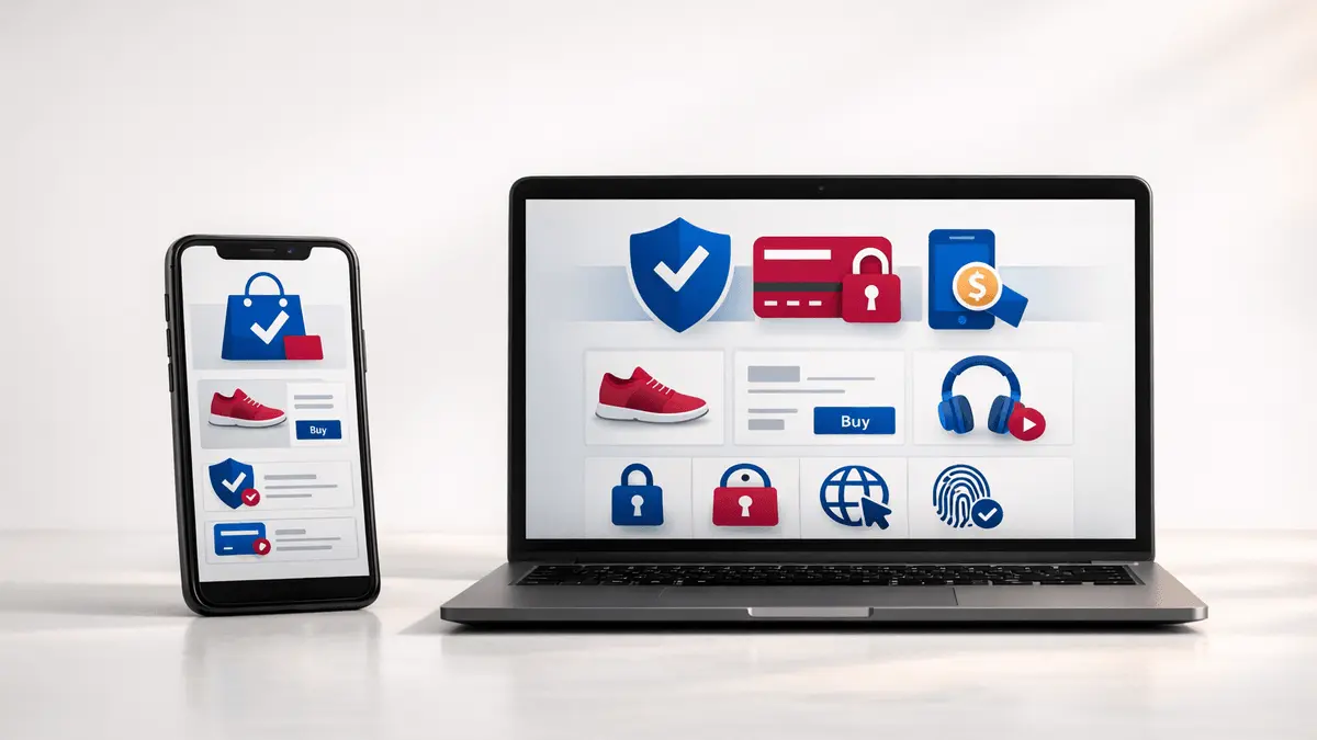 Online casino platforms displayed on digital devices with modern security and payment interfaces