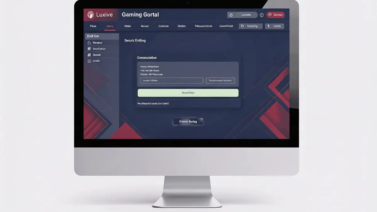 Modern luxury online gaming platform dashboard with premium digital interface design
