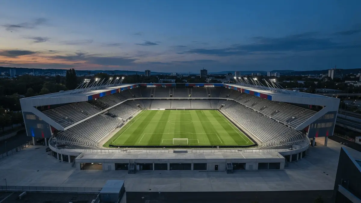 St. Jakob-Park stadium in Basel prepared for Barcelona's preseason away friendly
