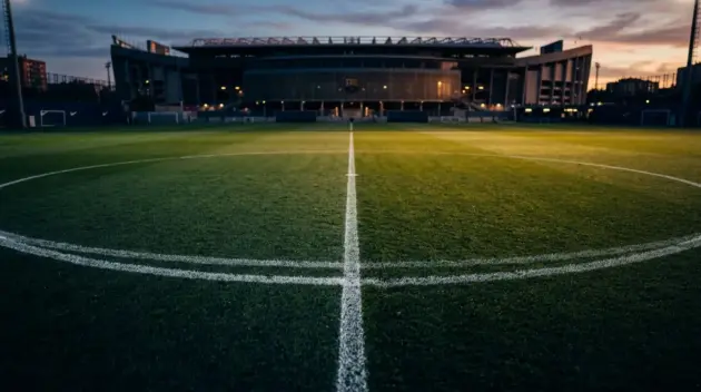 Empty Barcelona midfield training pitch highlighting need for new midfielder signing